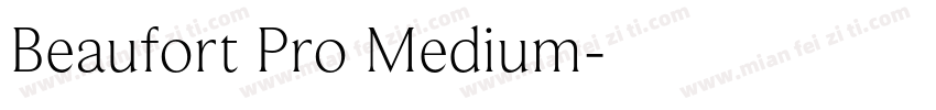 Beaufort Pro Medium字体转换